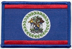 Belize Country Flag Patch- 3 x 2