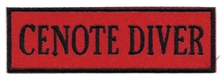 CENOTE DIVER- Red and Black stick on patch