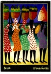 Belize Art Magnet  Ladies with Baskets