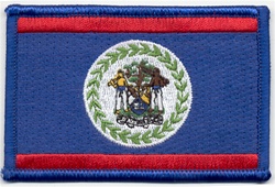 Belize Country Flag Patch 3.5 x 2.25