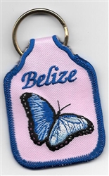 Belize Butterfly Key Ring Pink