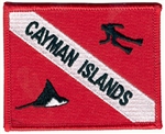 Cayman Islands Dive Flag Patch - Wholesale 10 Patches