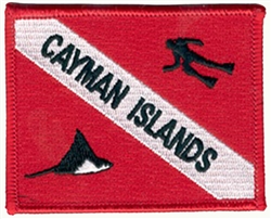 Cayman Islands Dive Flag Patch - Wholesale 10 Patches