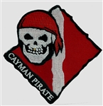 CAYMAN DIVE PIRATE WITH FLAG - Wholesale -10 patches