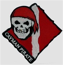 CAYMAN DIVE PIRATE WITH FLAG - Wholesale -10 patches