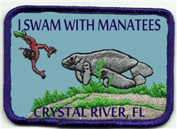 CRYSTAL RIVER - Manatee Snorkler - I SWAM WITH THE MANATEES -WHOLESALE 20 PATCHES