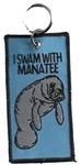 MANATEE KEY RING - Blue - I SWAM WITH MANATEE