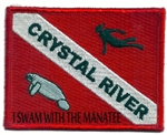 CRYSTAL RIVER DIVE FLAG- I SWAM WITH THE MANATEE 20 PATCHES - WHOLESALE