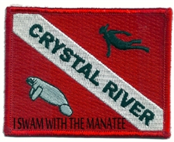 CRYSTAL RIVER DIVE FLAG- I SWAM WITH THE MANATEE 12 PATCHES - WHOLESALE