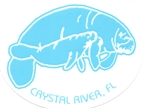 MANATEE BABY AND MOM STATIC CLING  DECAL -INSIDE WNDOW