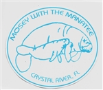 MOSEY WITH THE MANATEE DECAL - WHOLESALE 24 DECALS