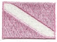 Dive Flag Patch - 1.5 x 1 SMALL- Pink and WHITE -  WITH STICK ON BACKING- 10 PATCHES