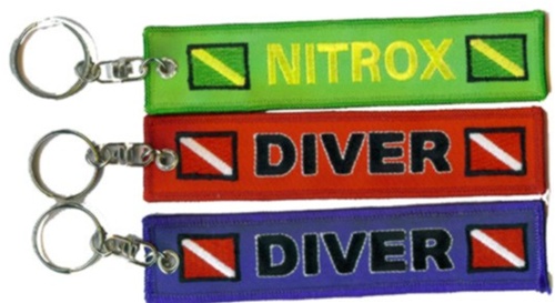 Key Chain Diver Gift Divers Banner KeyChain Red Scuba Diving Gifts 