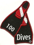 100 Dives Fins Patch