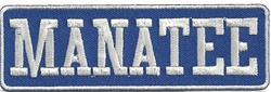MANATEE PATCH - BLUE & WHITE