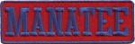 MANATEE PATCH -RED & BLUE
