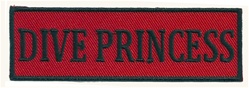 DIVE PRINCESS - Red and Black Stick On