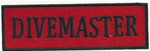 DIVE MASTER - Red and Black Stick On