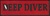 DEEPWATER DIVER - Red and Black stick on patch