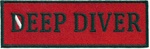 DEEPWATER DIVER - Red and Black stick on patch