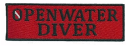 OPENWATER DIVER - Red and Black stick on patch