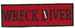 WRECK DIVER - Red and Black stick on patch-