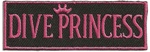 DIVE PRINCESS - EMBROIDERED PATCH - PINK AND BLACK