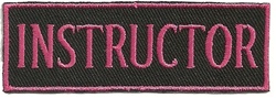 DIVE INSTRUCTOR - EMBROIDERED PATCH - PINK AND BLACK