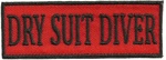 DRY SUIT DIVER - EMBROIDERED PATCH - BLACK AND RED