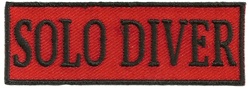 SOLO DIVER - EMBROIDERED PATCH - BLACK AND RED