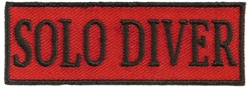 SOLO DIVER - EMBROIDERED PATCH - BLACK AND RED