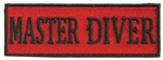 MASTER DIVER - EMBROIDERED PATCH - BLACK AND RED