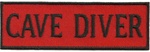CAVE DIVER - Red and Black stick on patch