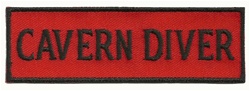 CAVERN DIVER - Red and Black stick on patch