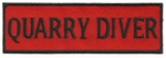QUARRY DIVER - Red and Black stick on patch