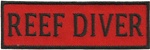 REEF DIVER - Red and Black stick on patch