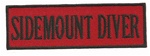 SIDEMOUNT DIVER- - 4" X 1.25" - BLACK AND RED WITH STICK ON BACKING.