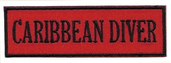 CARIBBEAN DIVER- Red and Black stick on patch
