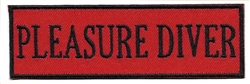 PLEASURE DIVER- Red and Black stick on patch