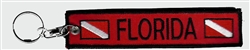 FLORIDA Scuba Diver Key Ring/Zipper pull- Red Wholesale - 10