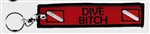 DIVE BITCH Key Ring  Zipper Pull  QTY 10 Wholesale