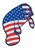 MANATEE - RED WHITE AND BLUE - PRINTED PATCH