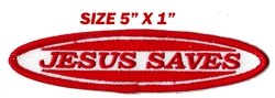 JESUS SAVES PATCH- 5 x 1 size
