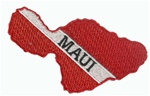 Hawaii MAUI Shapped Dive Patch - Wholesale