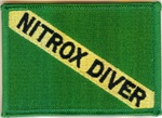 Nitrox Dive Flag Patch Embroidered Patch with NITROX DIVER on it.