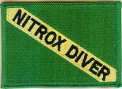 Nitrox Dive Flag Patch- Embroidered Patch with NITROX DIVER - Wholesale Pricing- 10 patches