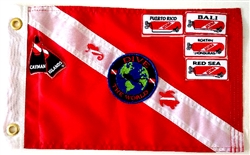 SCUBA DIVE FLAG - 10 X 15