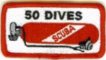 50 Dives Scuba Tank Patch