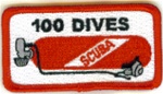 100 Dives Scuba Tank Patch