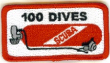 100 Dives Scuba Tank Patch